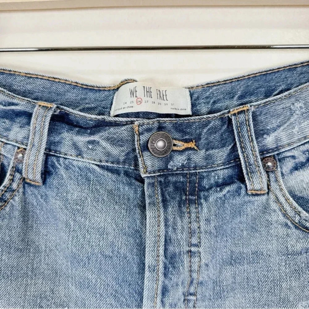 Free  People We The Free Distressed Denim Short - Picture 5 of 13